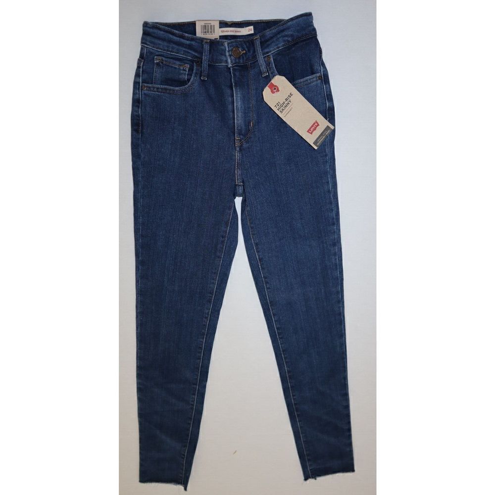 Levi's 721 Women's Sz 00 (Medium) 24Wx30L Blue High-Rise Skinny Denim Jeans $70